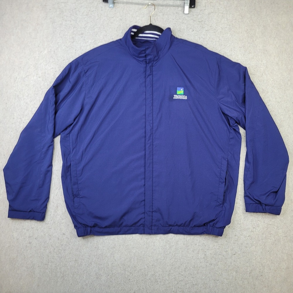 Polo Golf Ralph Lauren Jacket Mens Large Blue Wachovia Championship Full Zip‎